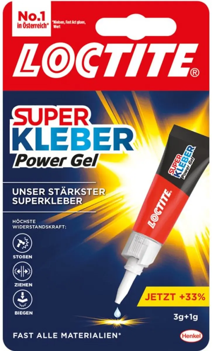 LOCTITE SuperGlu gel, transparant, druppelvrij, 4 g
