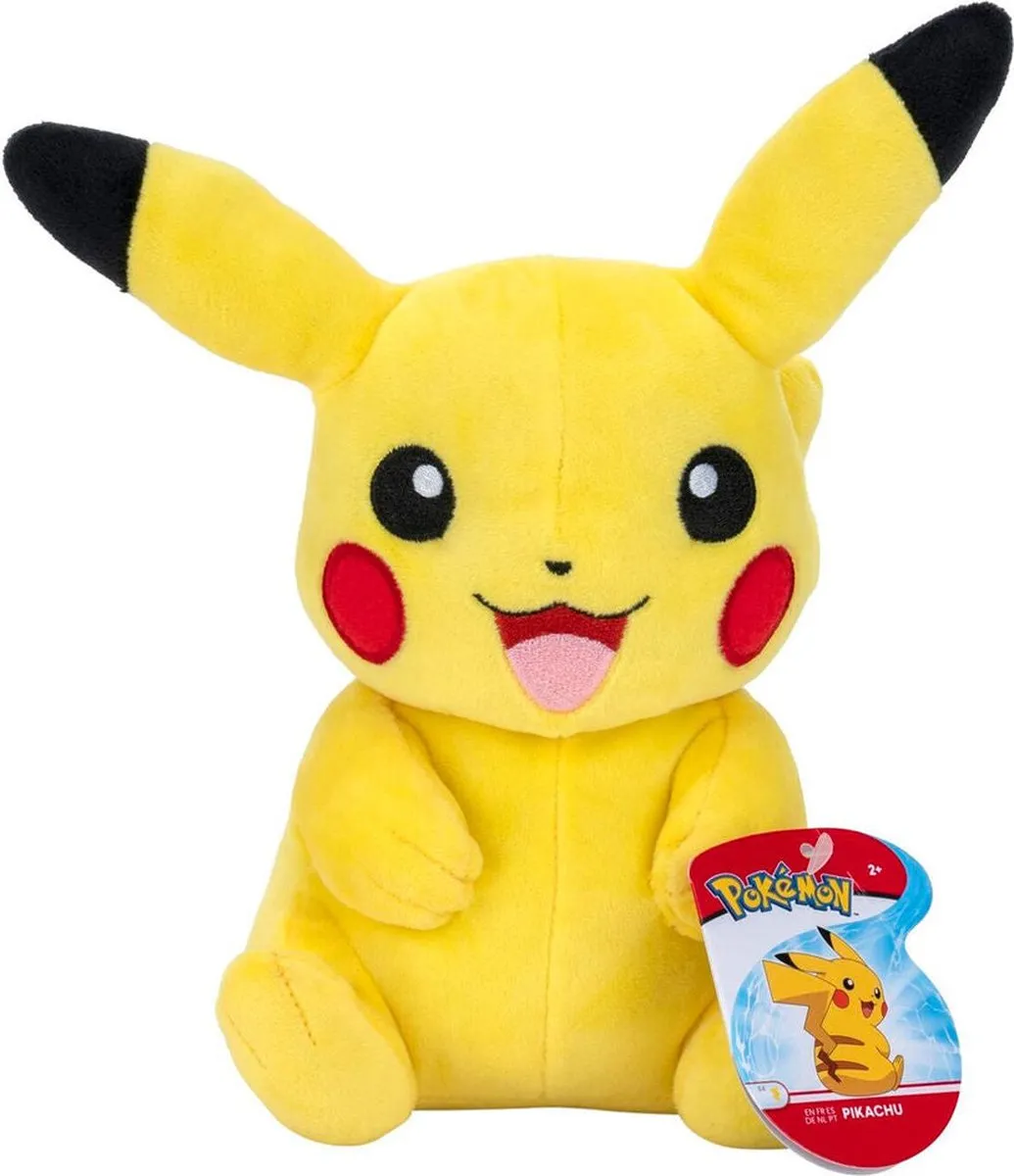 Pokémon Pikachu Knuffel 20cm - Geel/Zwart - afbeelding 6 van 6