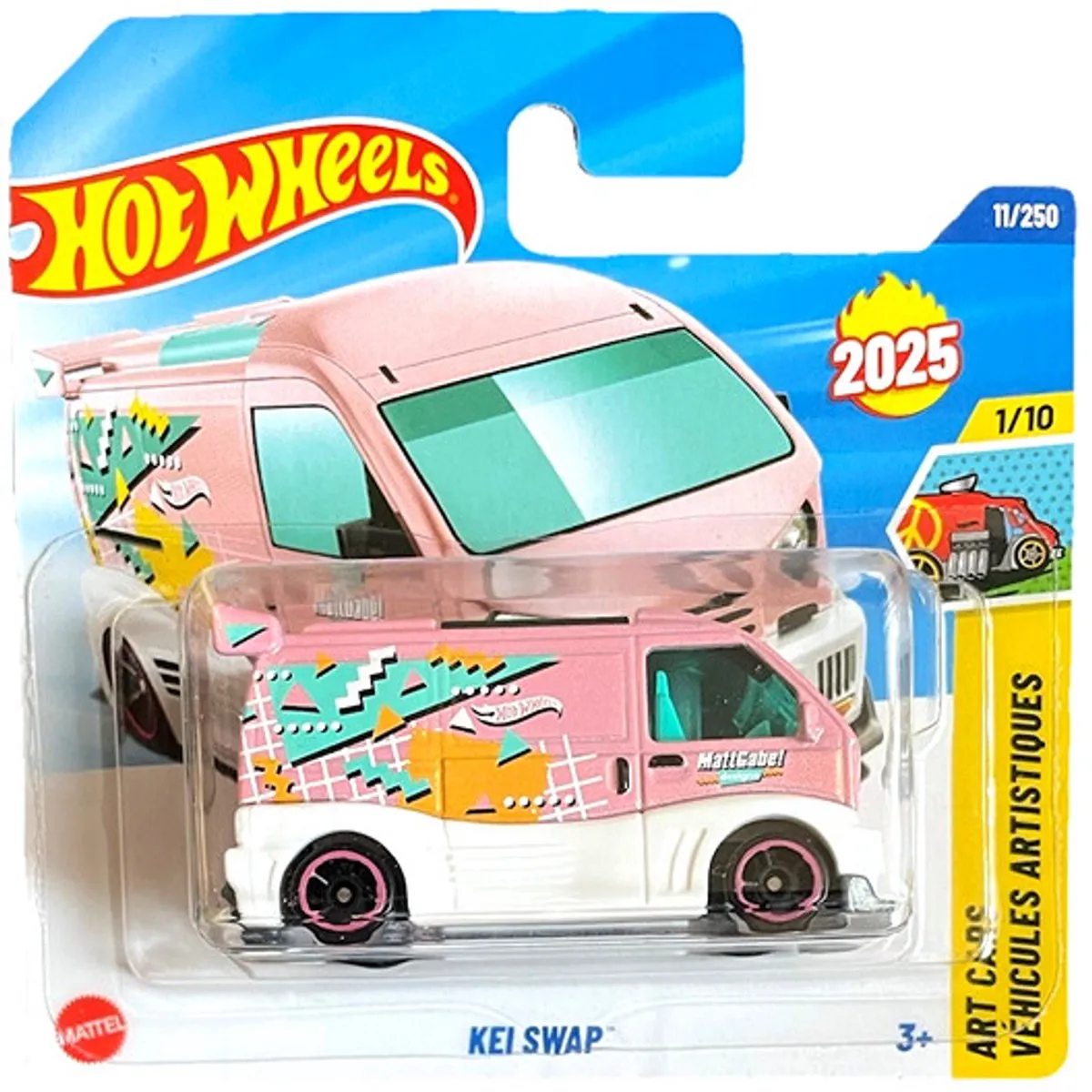 Hot Wheels Kei Swap Matt Cabe Pink Art Color HW Art Cars 1:64