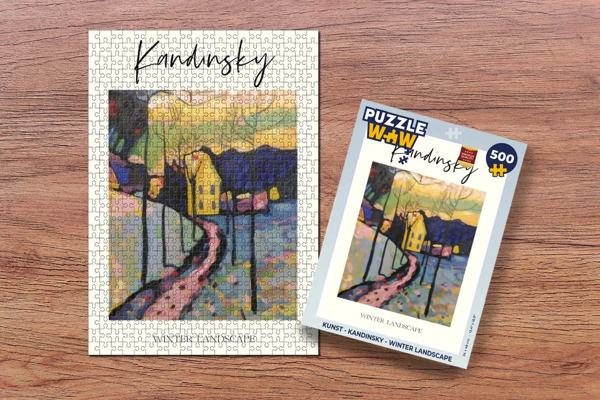 PuzzleWow Kandinsky Winter Landscape Legpuzzel 500 Stuks - Multicolor