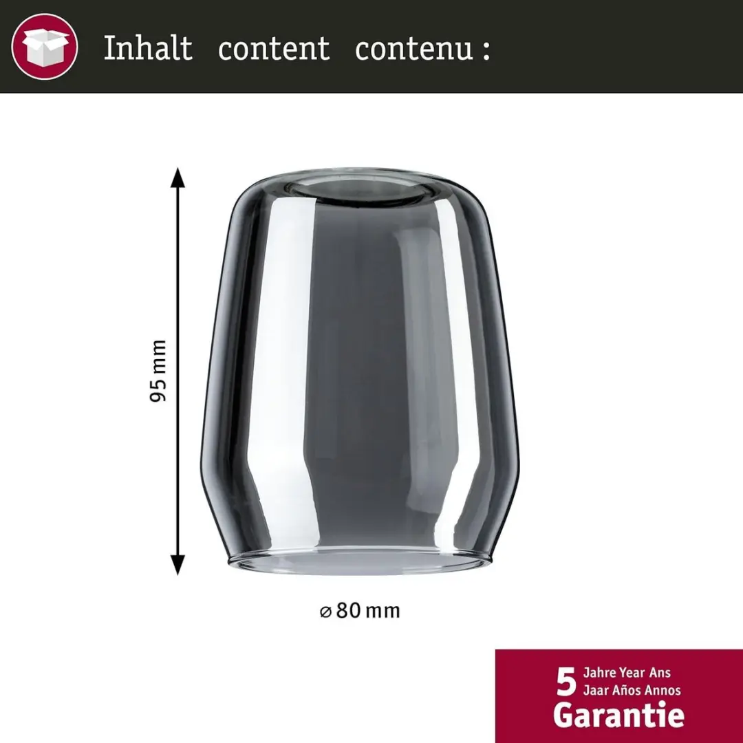 Paulmann DecoSystems Vento Lampenkap - Mat Glas - Wit - afbeelding 5 van 6