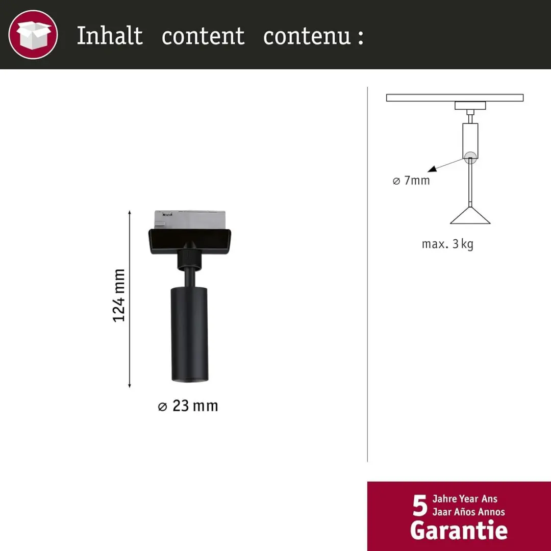 Paulmann URail Pendeladapter 95494 - Mat Chroom - afbeelding 2 van 6