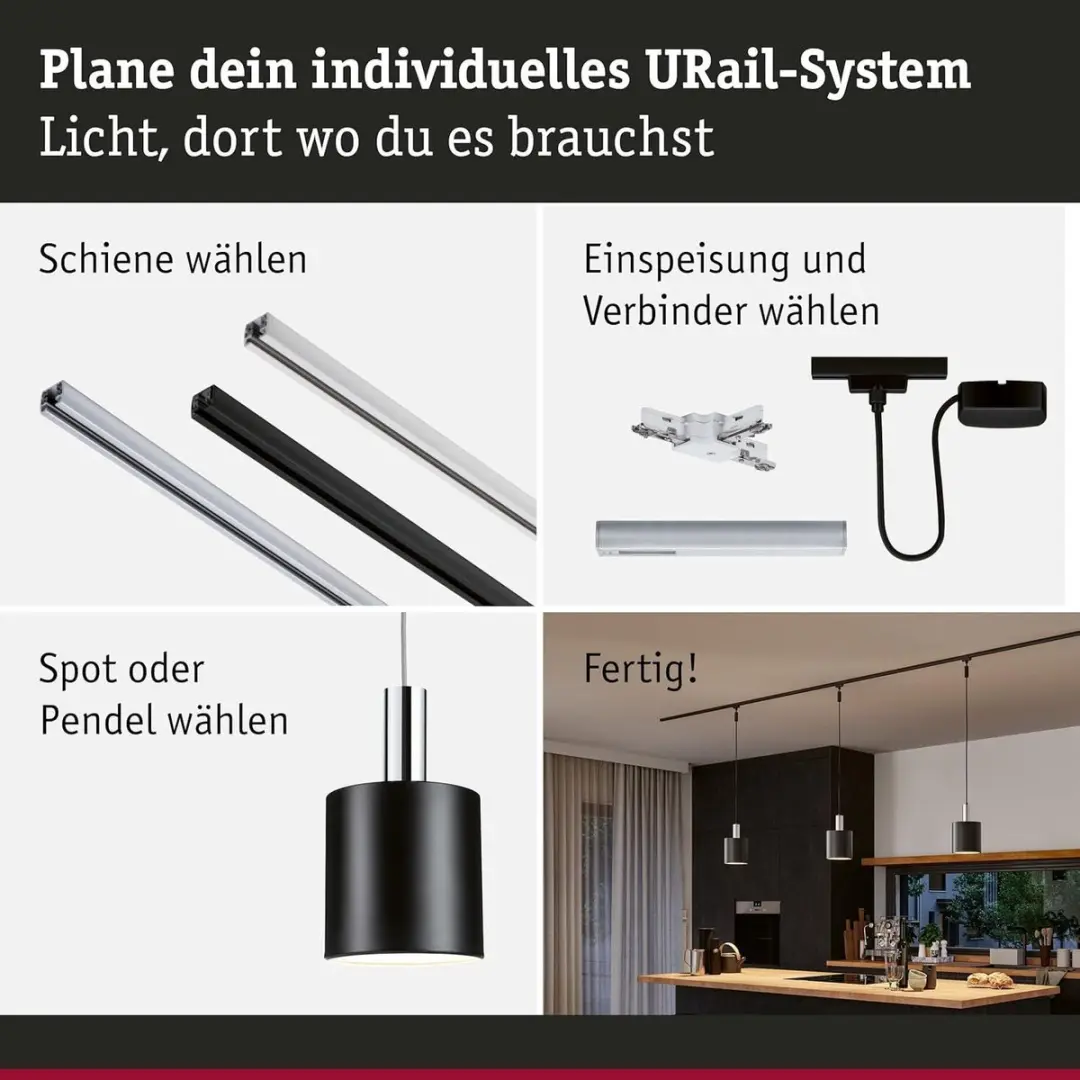 Paulmann URail Tallis 160mm Wit - afbeelding 4 van 6