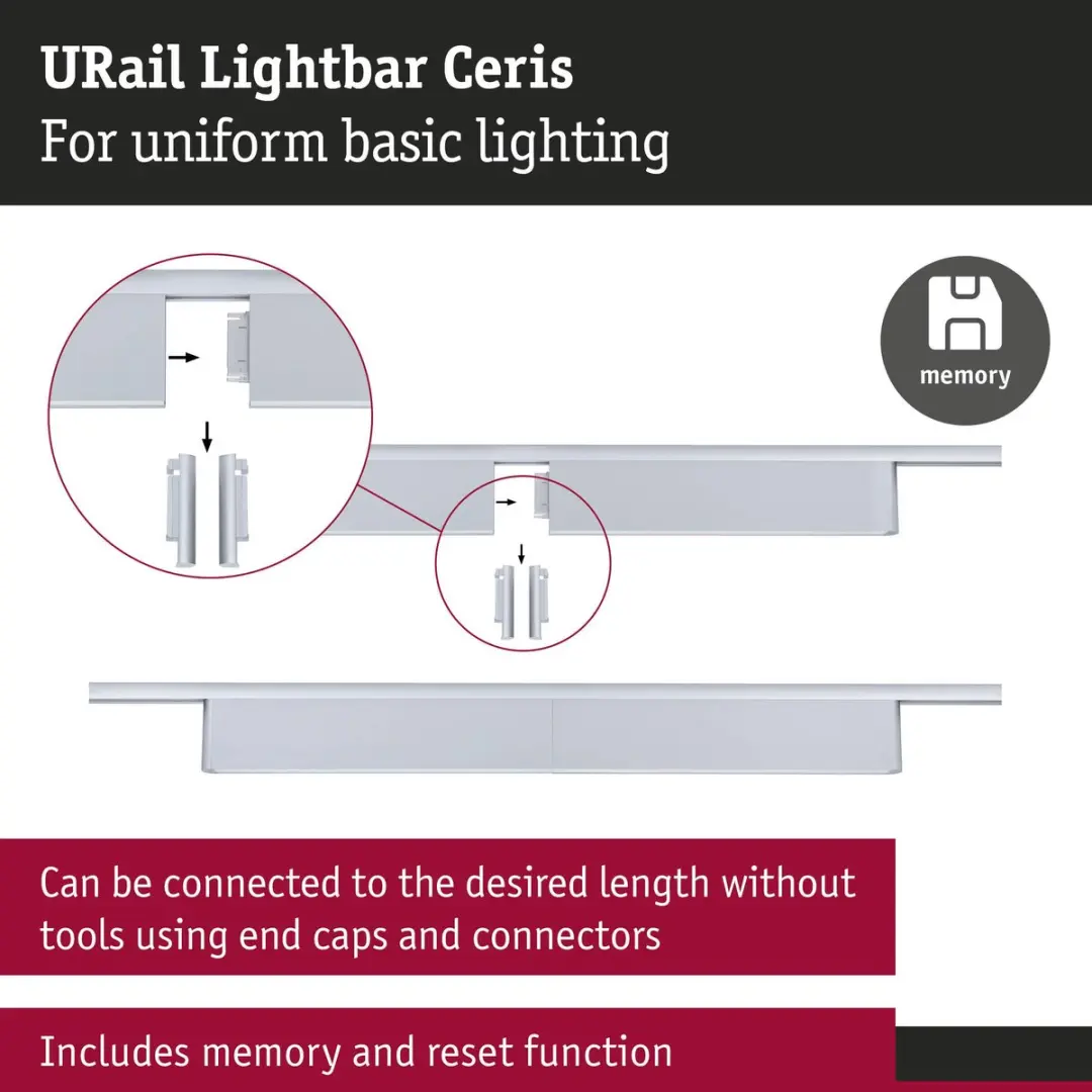 Paulmann URail LED-railspot 9.5W - Chroom mat - afbeelding 4 van 6