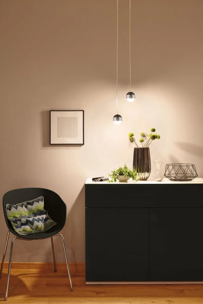 Paulmann Capsule II Hanglamp 6W - Zwart/Chroom - afbeelding 2 van 6