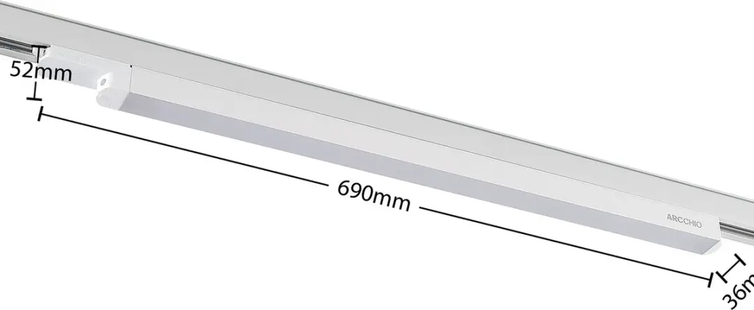 Arcchio Harlow LED Railverlichting - 1 Licht - Wit - afbeelding 6 van 6