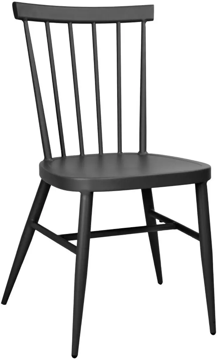 Bolero Windsor Aluminium Zwarte Stoelen (4 Stuks)