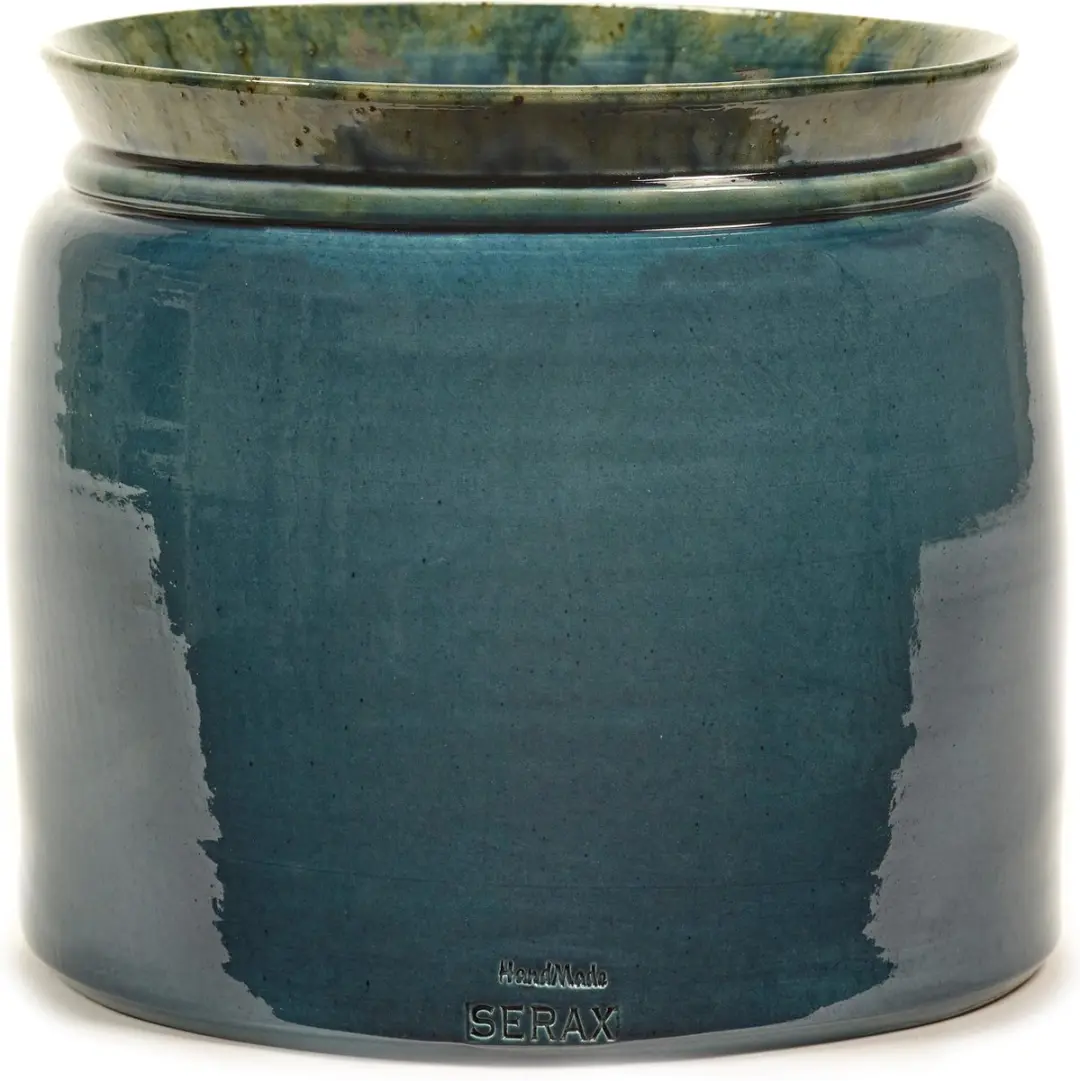 Serax Bloempot Reactive Blue Blauw-Donker Blauw D 30 cm H 26 cm Opening 24 cm