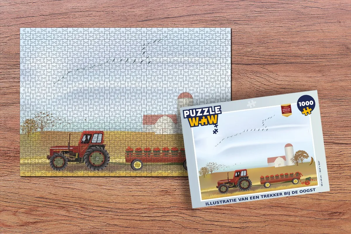 PuzzleWow Trekker Vogel Legpuzzel 1000 Stuks - Multicolor