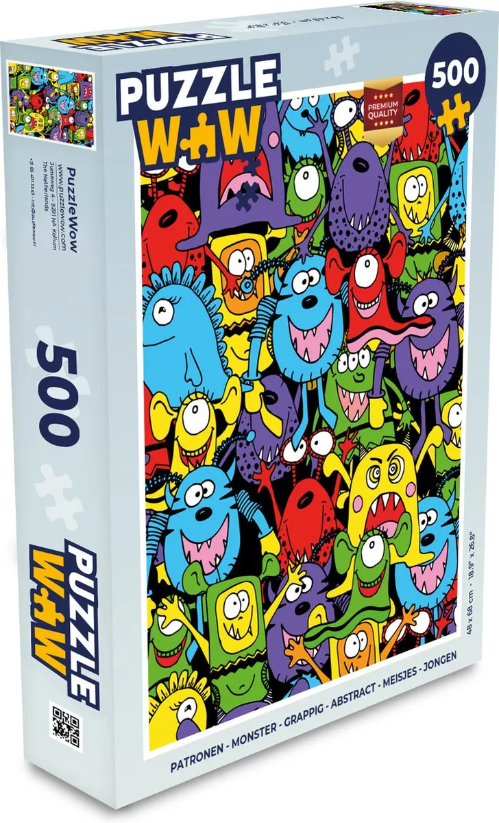 PuzzleWow Monster Puzzel 500 Stuks