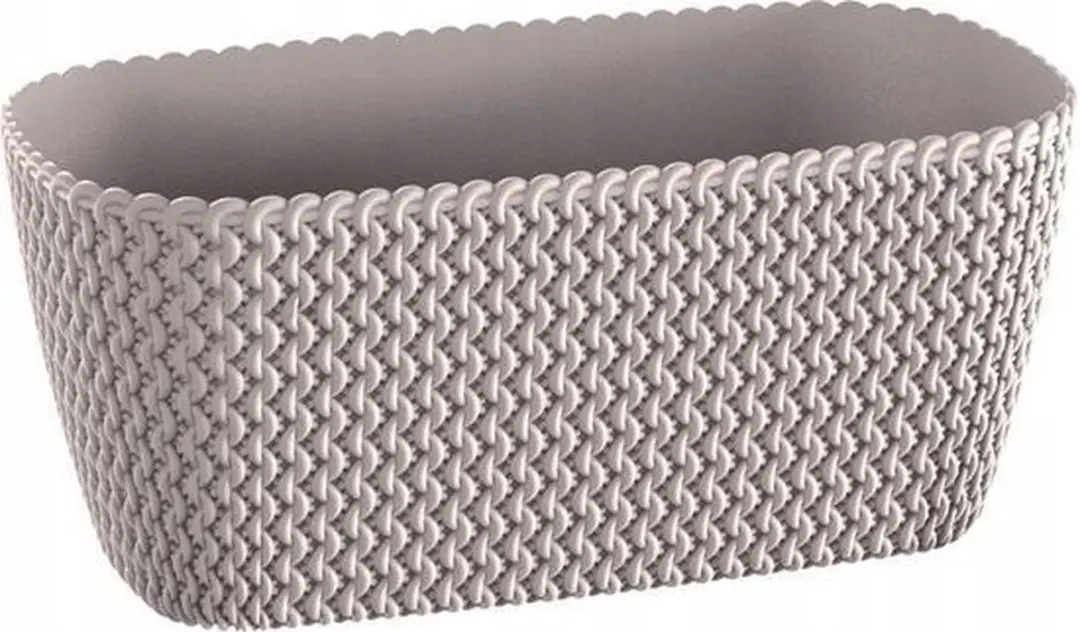 1x Kunststof splofy plantenbak/bloembak taupe 40 cm
