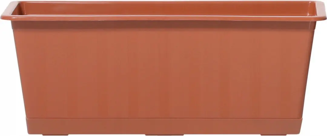 Prosperplast Plantenbak/bloembak/balkonbak Agro - terracotta - kunststof - 50 x 18 x 14 cm