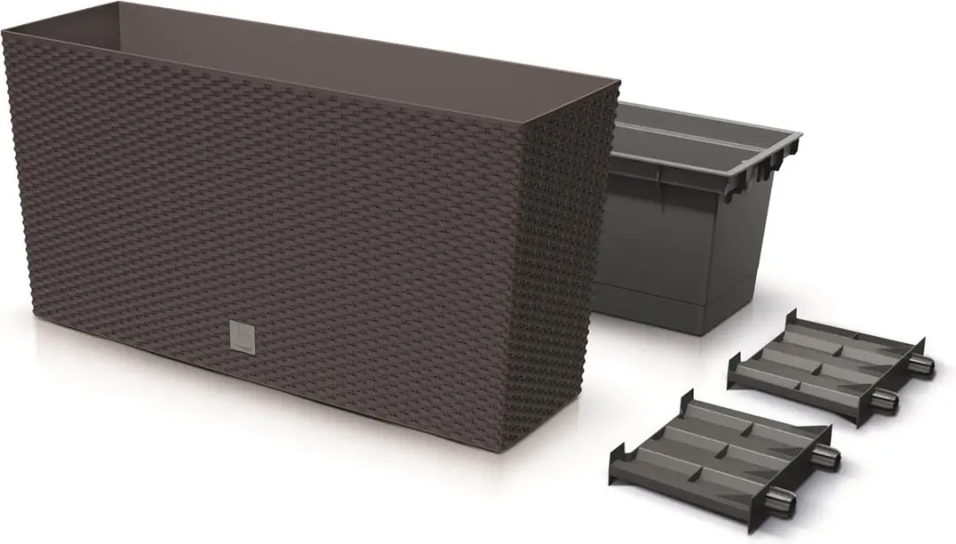 Prosperplast Rato Case Midden Bloempot - Umbra - afbeelding 2 van 2