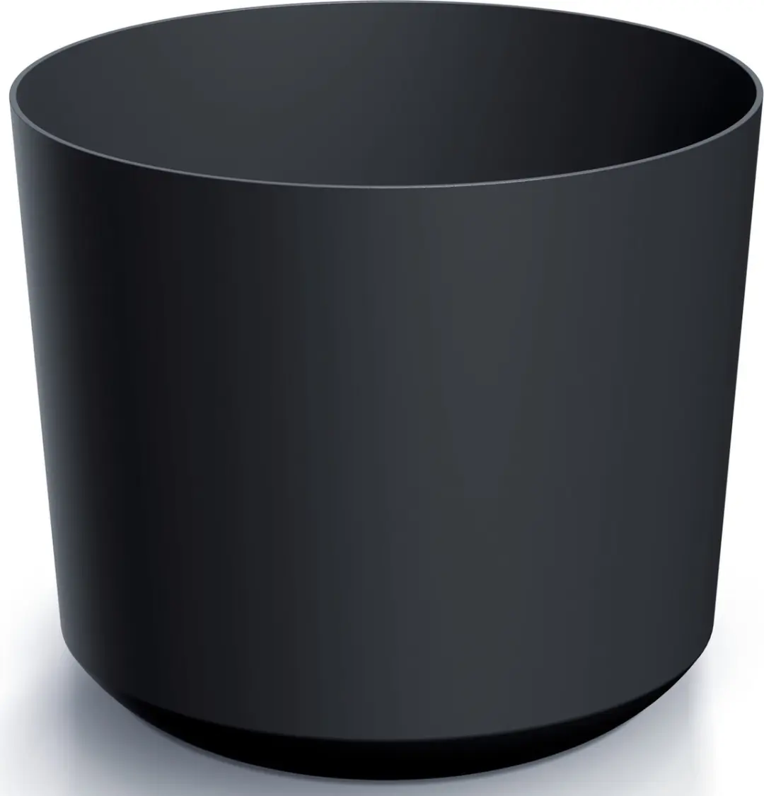 Prosperplast Plantenpot/bloempot Babylon - kunststof - buiten/binnen - antraciet grijs - D29 x H29 cm