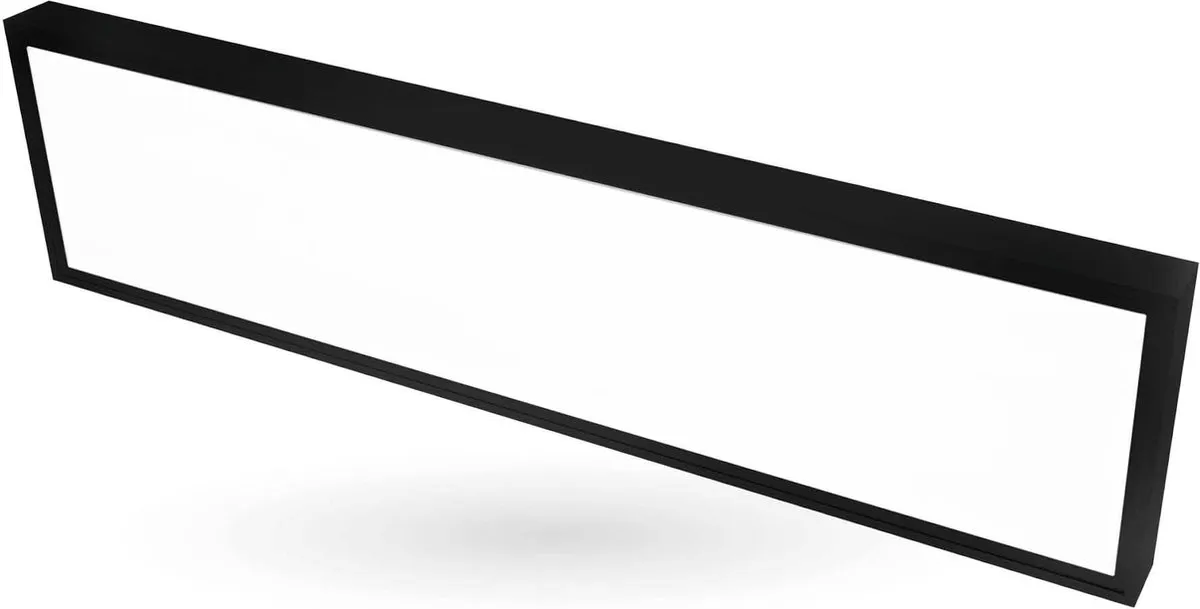 LEDVION LED Paneel Opbouw 30x120cm - 36W - Zwart - afbeelding 3 van 6