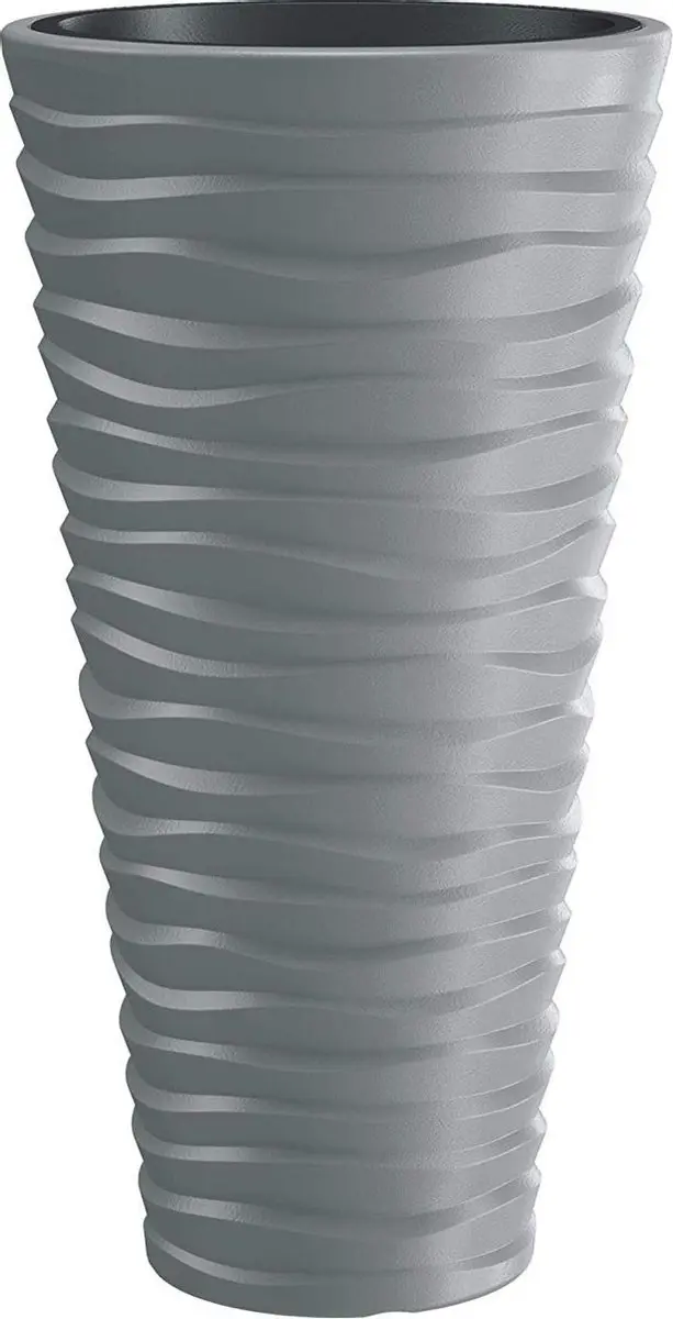 Bloempot met uitneembare inzet Sand Slim / antraciet