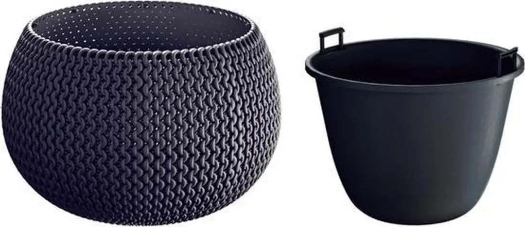 Prosperplast Plantenpot 37cm Antraciet - afbeelding 4 van 6