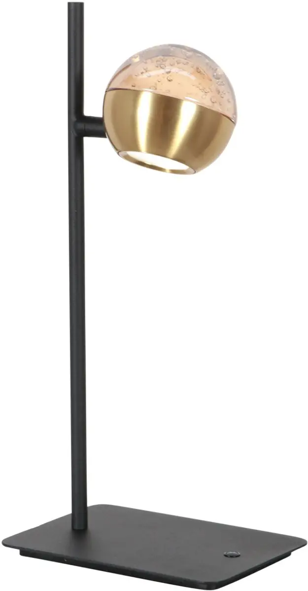 Belluno Tafellamp 42 cm Zwart Messing met Dimbare LED