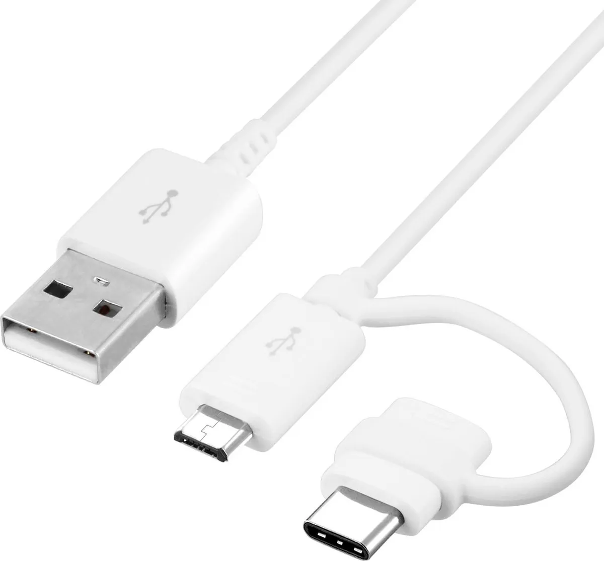 Samsung EP-DG930DWEGWW Micro-USB/USB-C naar USB 2 Kabel - 1,5m - Wit