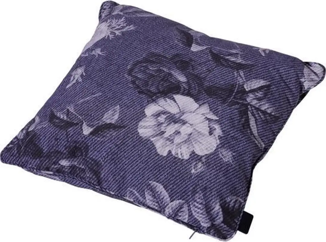 Madison sierkussen Denim flower 50x50 cm