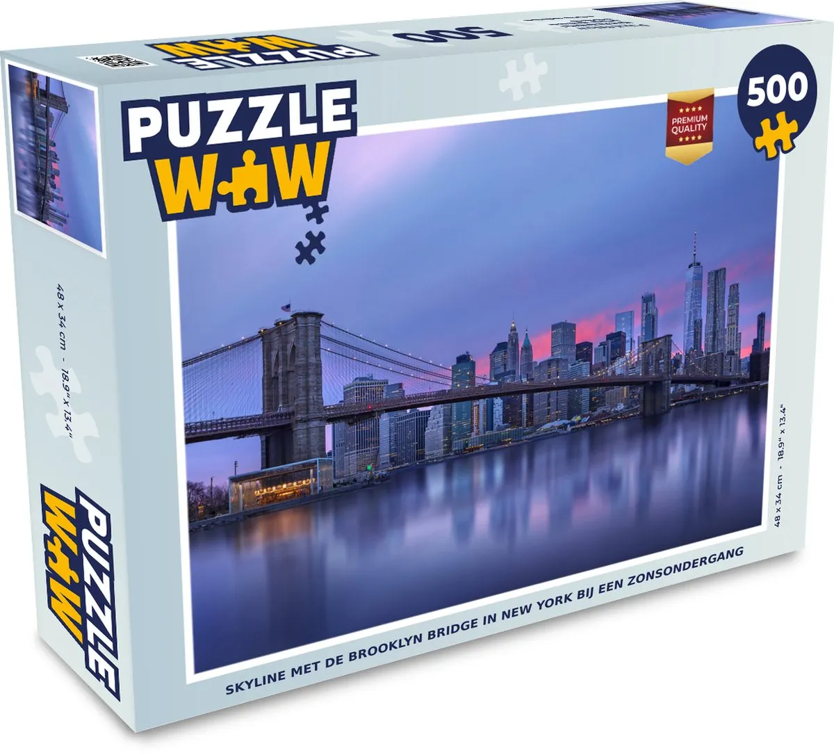 PuzzleWow New York Water Brug Legpuzzel 500 Stuks