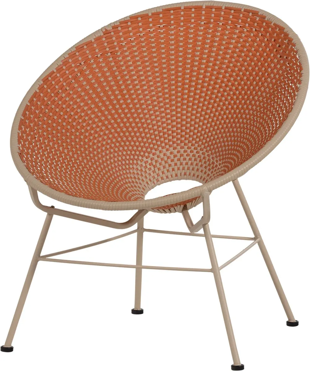 WOOOD Kazoun Loungestoel - Kunststof - Oranje - 81x73x71