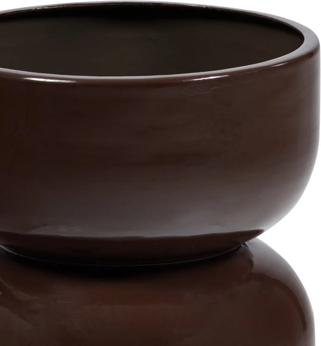 WOOOD Toval Pot Laag 40x28x28 - Paars/Bruin - afbeelding 6 van 6