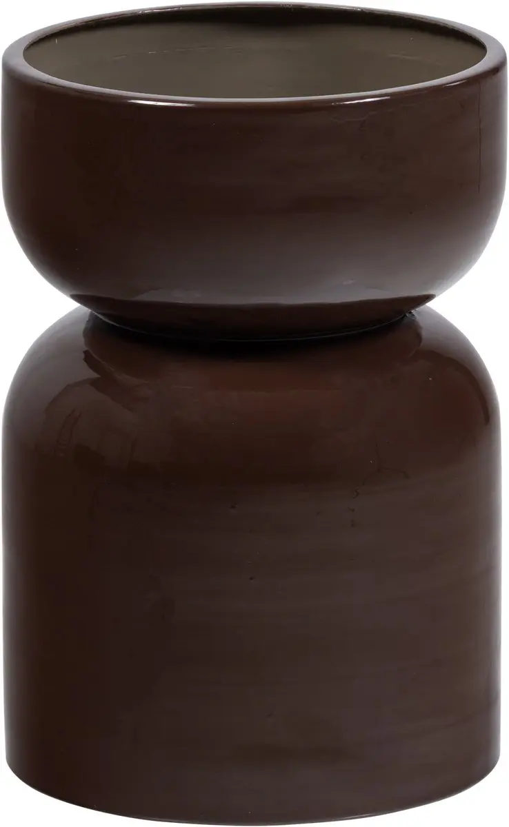WOOOD Toval Pot Laag 40x28x28 - Paars/Bruin - afbeelding 4 van 6