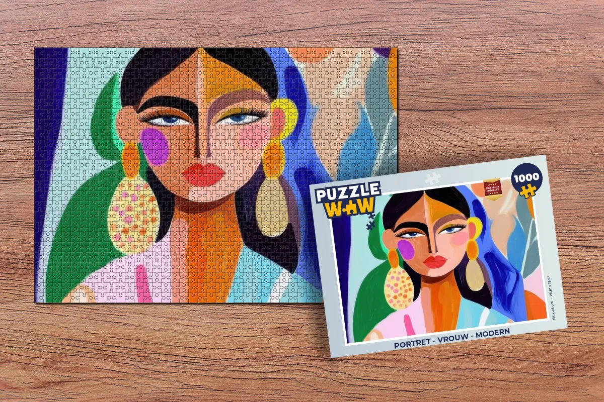 PuzzleWow Portret Legpuzzel 1000 Stuks - Vrouw