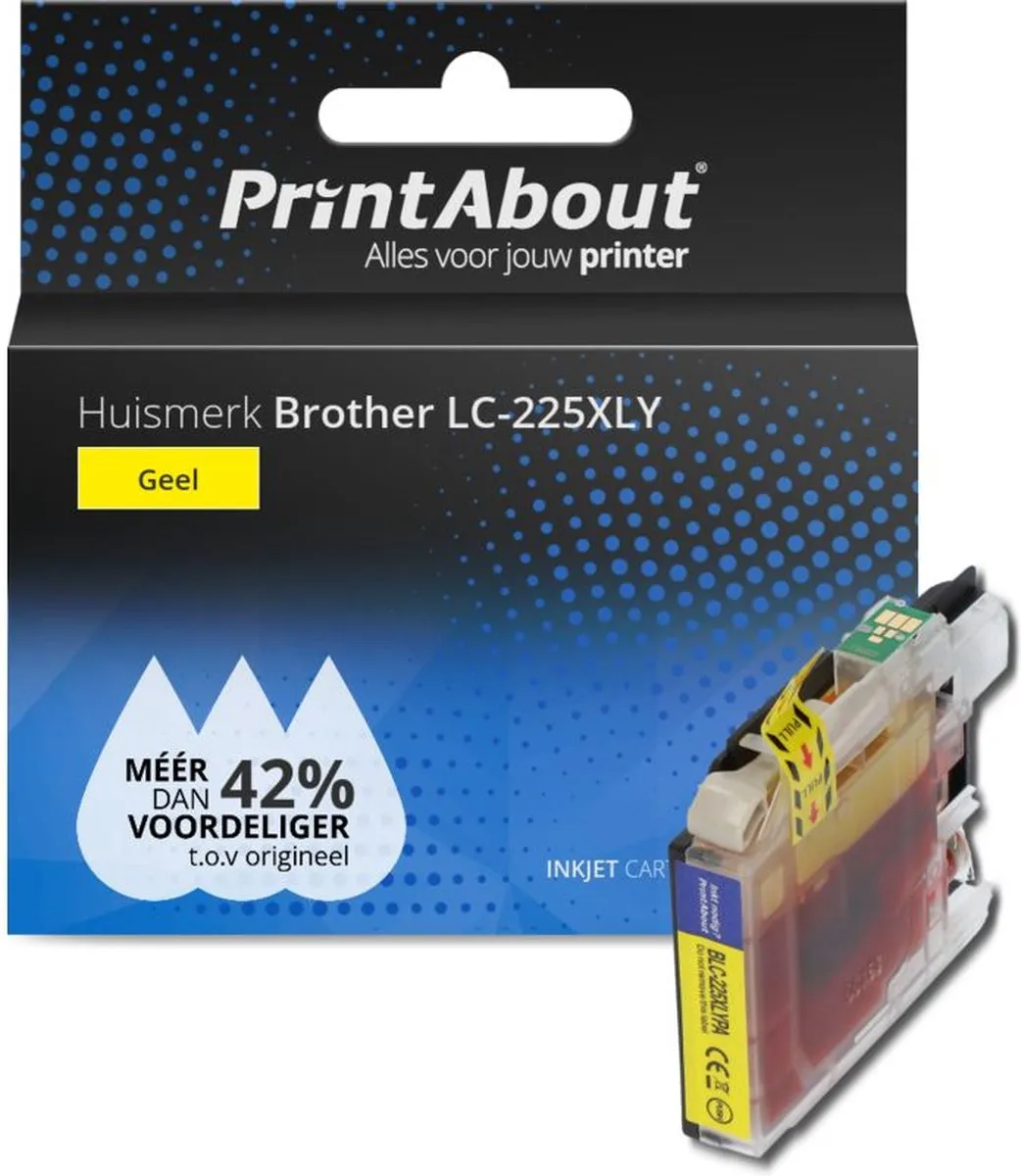 PrintAbout LC-225XLY Inktcartridge Geel
