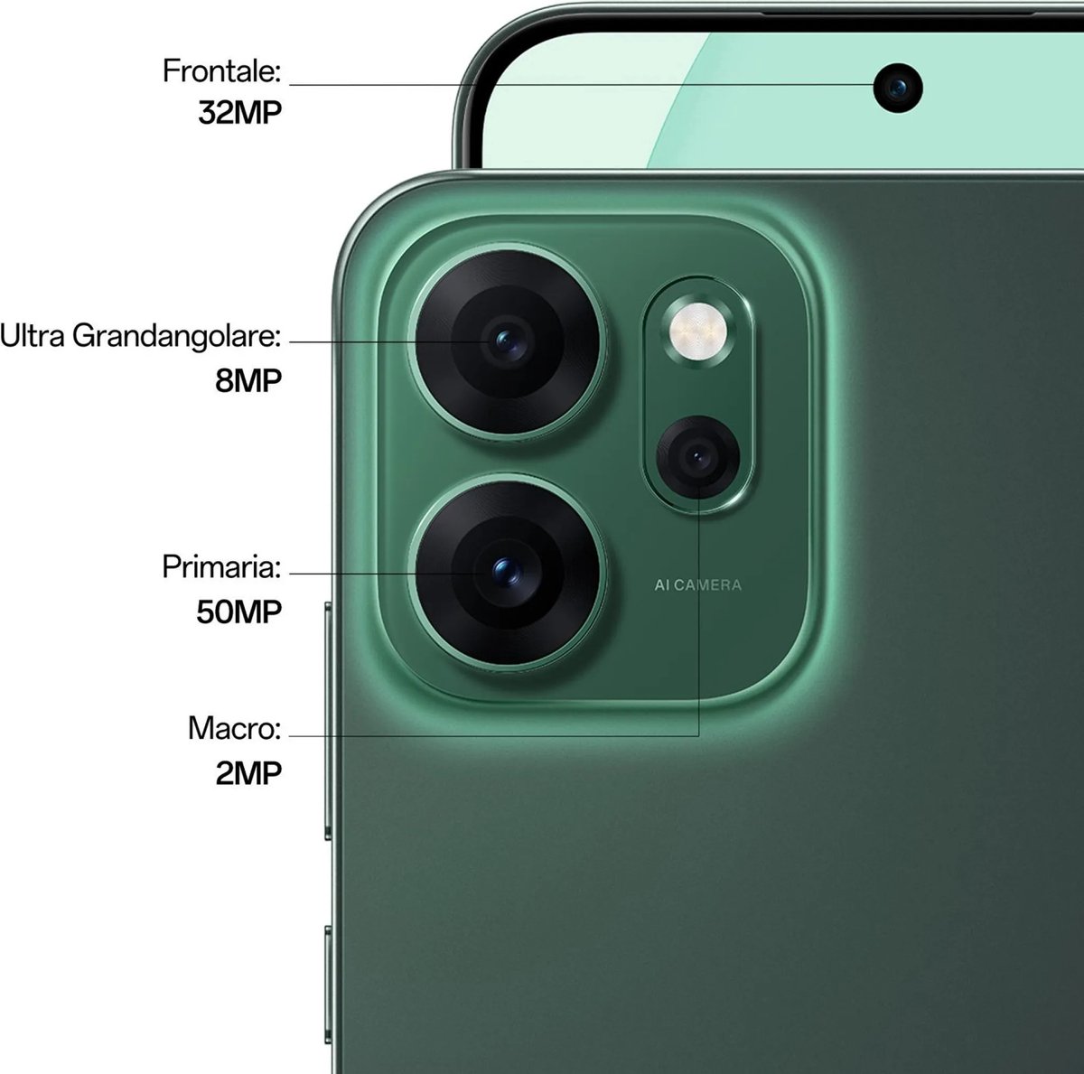 OPPO Reno14 F 5G - 256GB - Groen