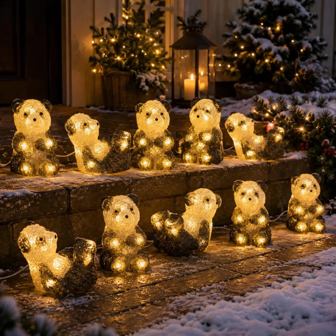 Panda kerstverlichting set