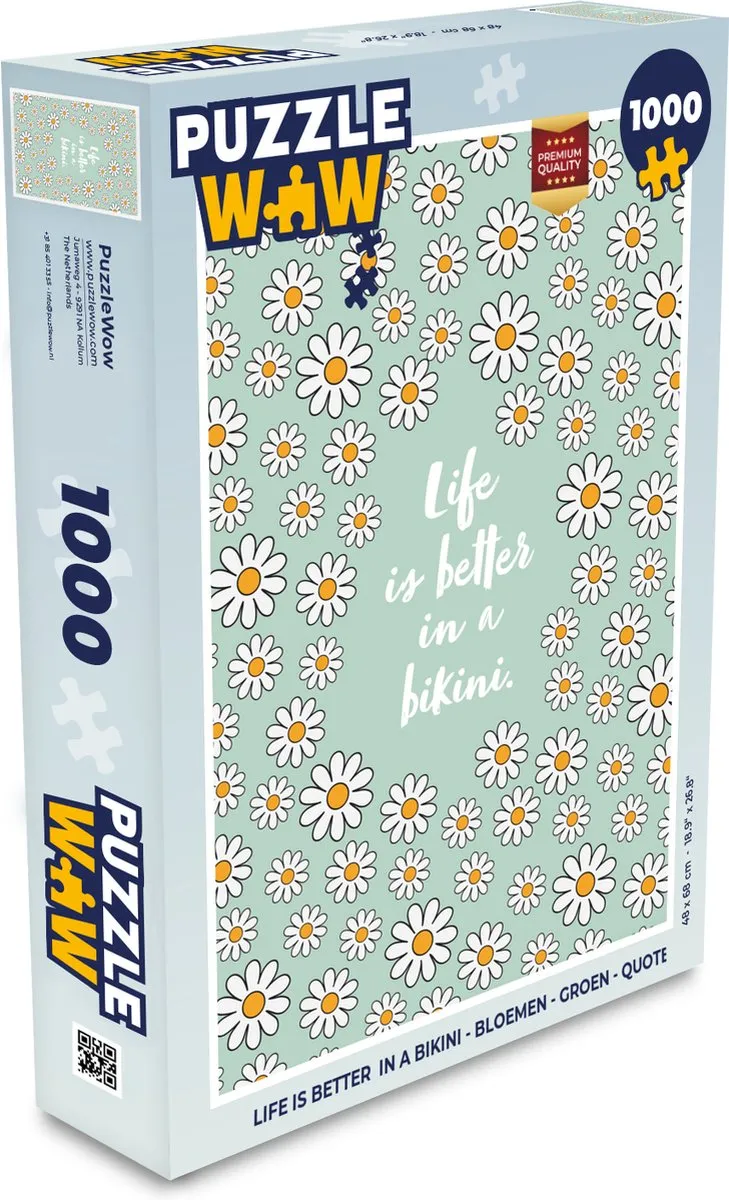 PuzzleWow Life is better in a bikini Legpuzzel 1000 Stuks - Multicolor