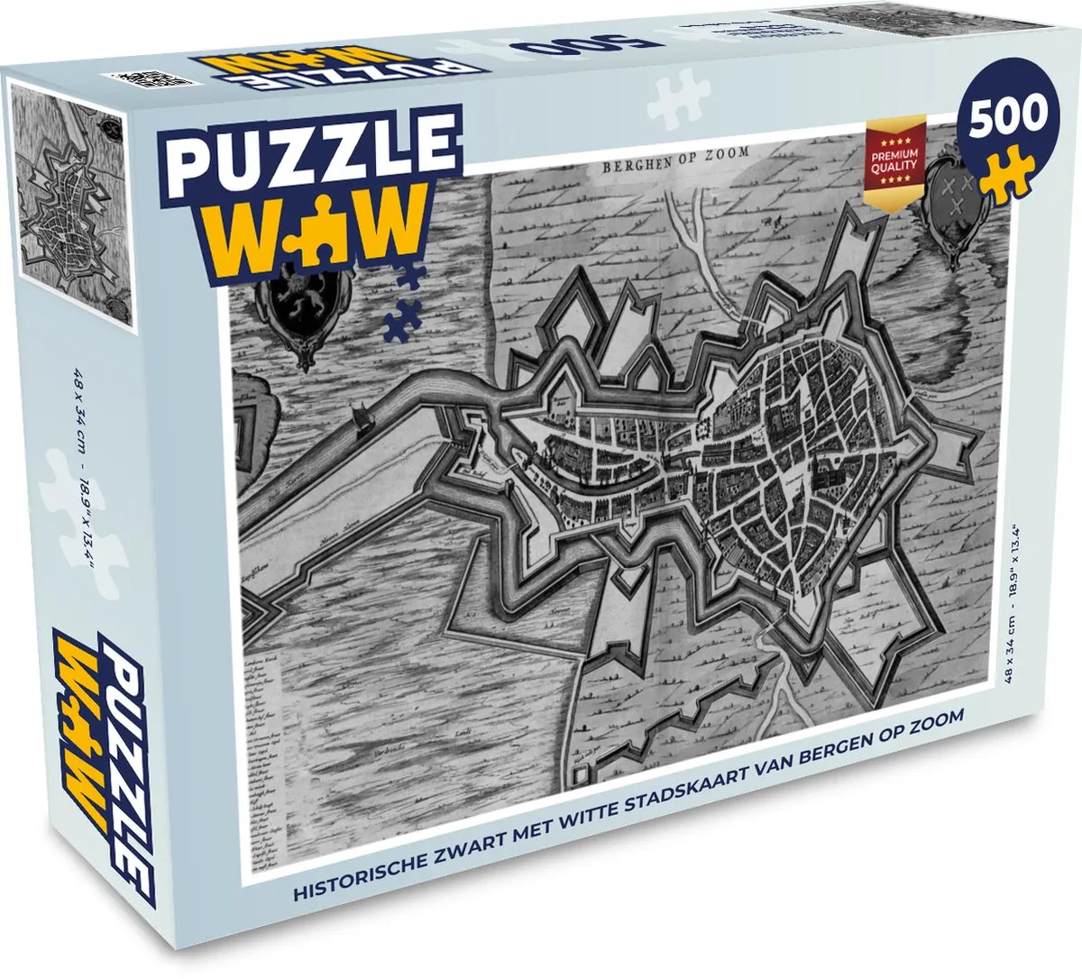 PuzzleWow Bergen op Zoom Legpuzzel 500 Stuks - Multicolor