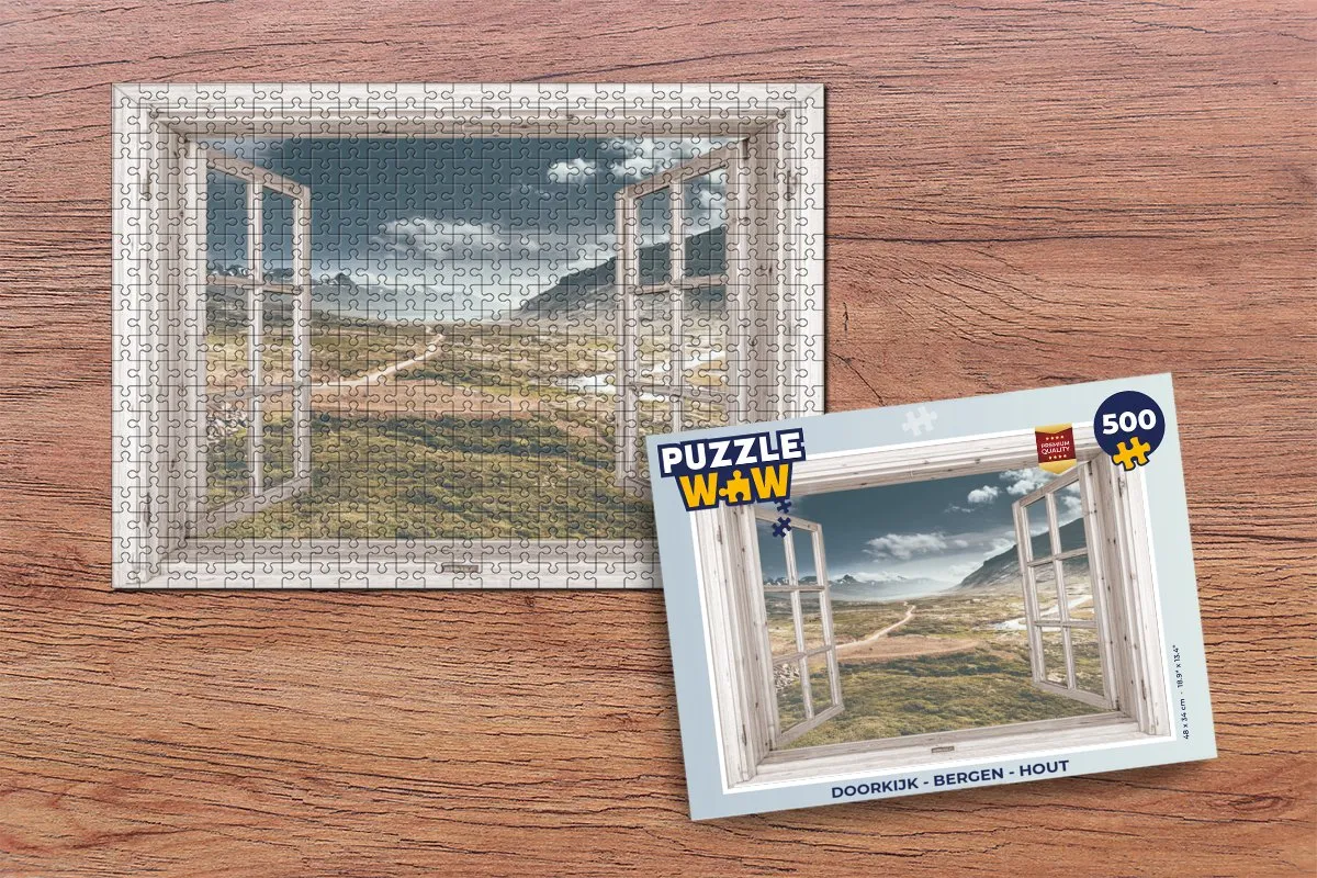 PuzzleWow Bergen Legpuzzel 500 Stuks - Multicolor