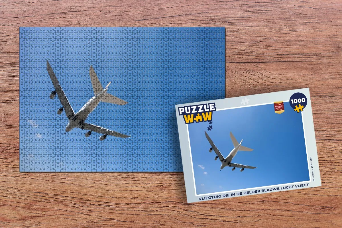 PuzzleWow Legpuzzel Vliegtuig 1000 Stuks - Multicolor