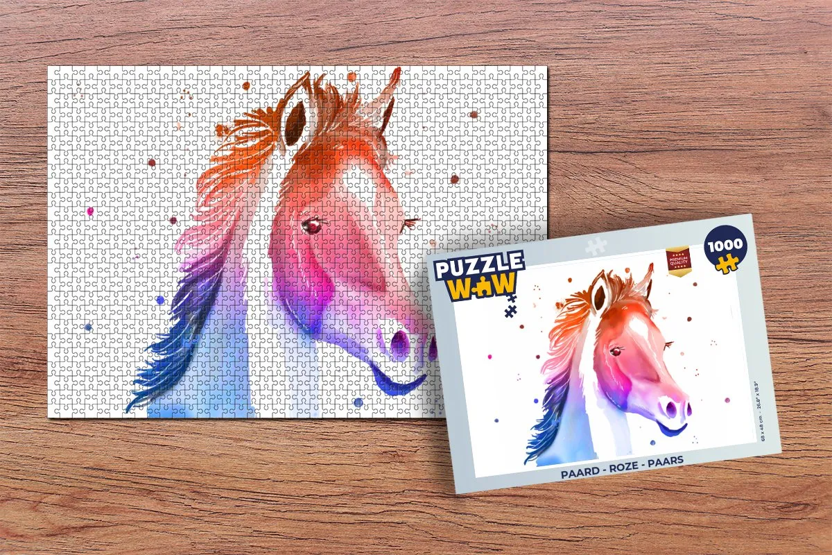 PuzzleWow Paard Legpuzzel 1000 Stuks - Multicolor