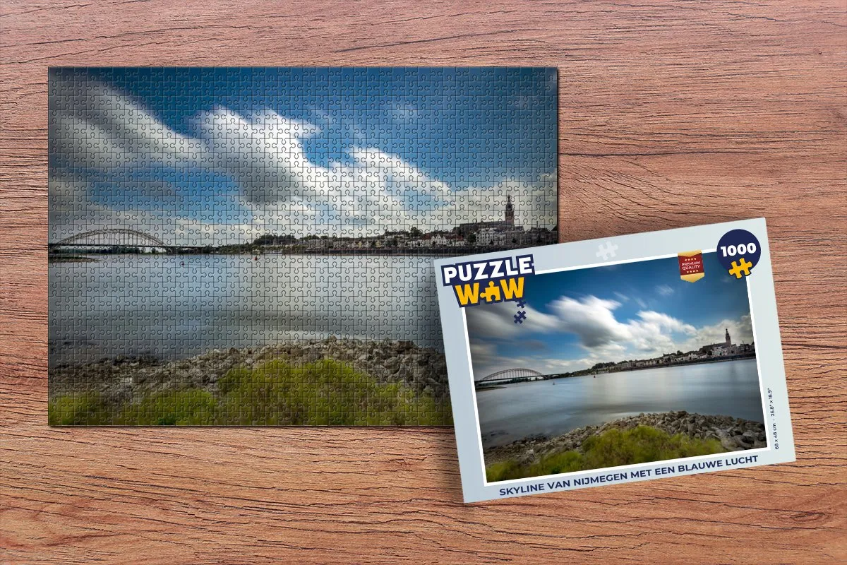 PuzzleWow Skyline Nijmegen Legpuzzel 1000 Stuks - Multicolor