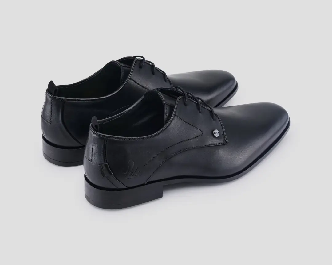 Rehab Greg Leather Nette Veterschoen - Zwart Leer - afbeelding 3 van 4