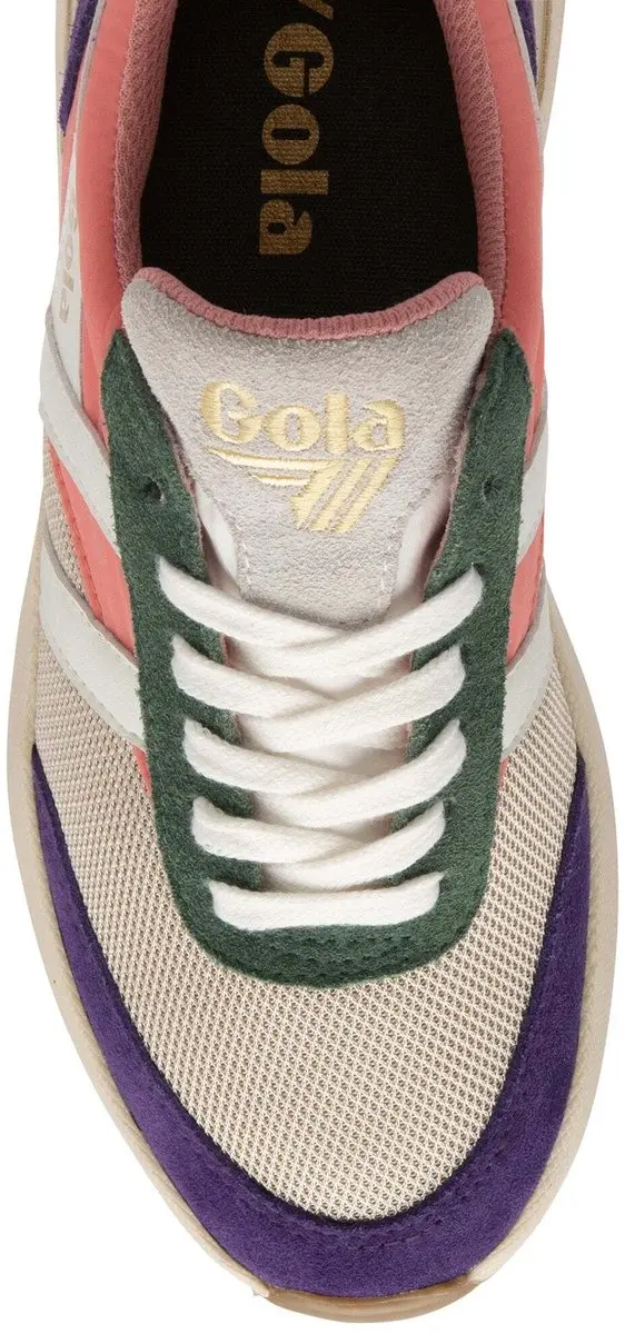 Gola Raven Damestrainers - 38 - Tarwe/Koraalroze/Koningspaars - afbeelding 5 van 6