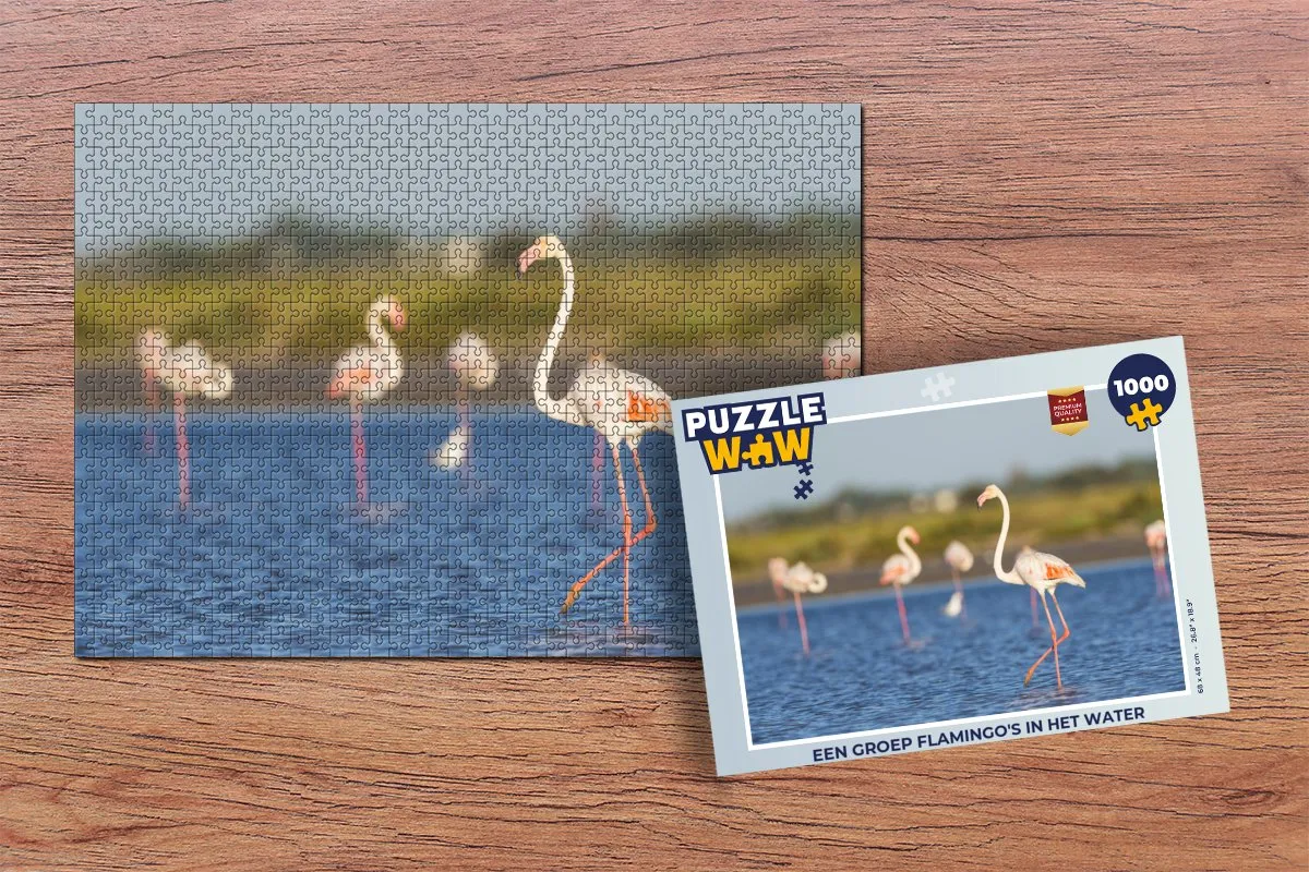 PuzzleWow Legpuzzel Flamingo's 1000 Stuks - Multicolor