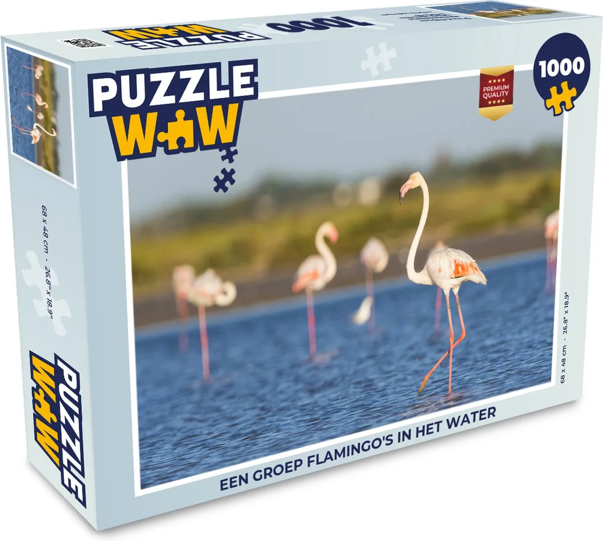 PuzzleWow Legpuzzel Flamingo's 1000 Stuks