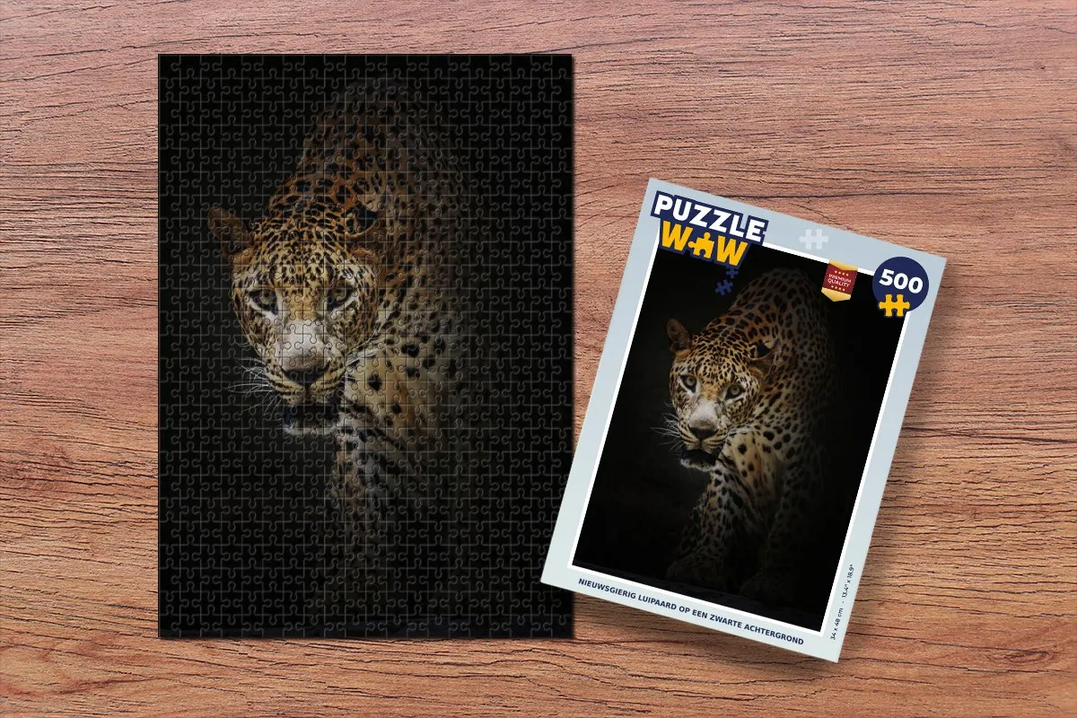 PuzzleWow Luipaard Wilde Dieren Legpuzzel 500 Stuks - Multicolor