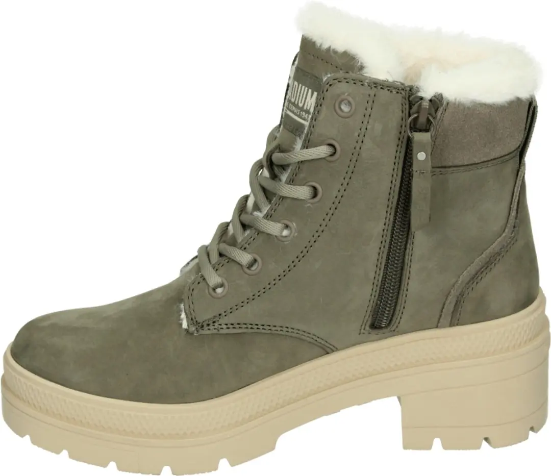 Palladium Pallarise Nbk WL Hoge Sneakers - Groen - afbeelding 5 van 6