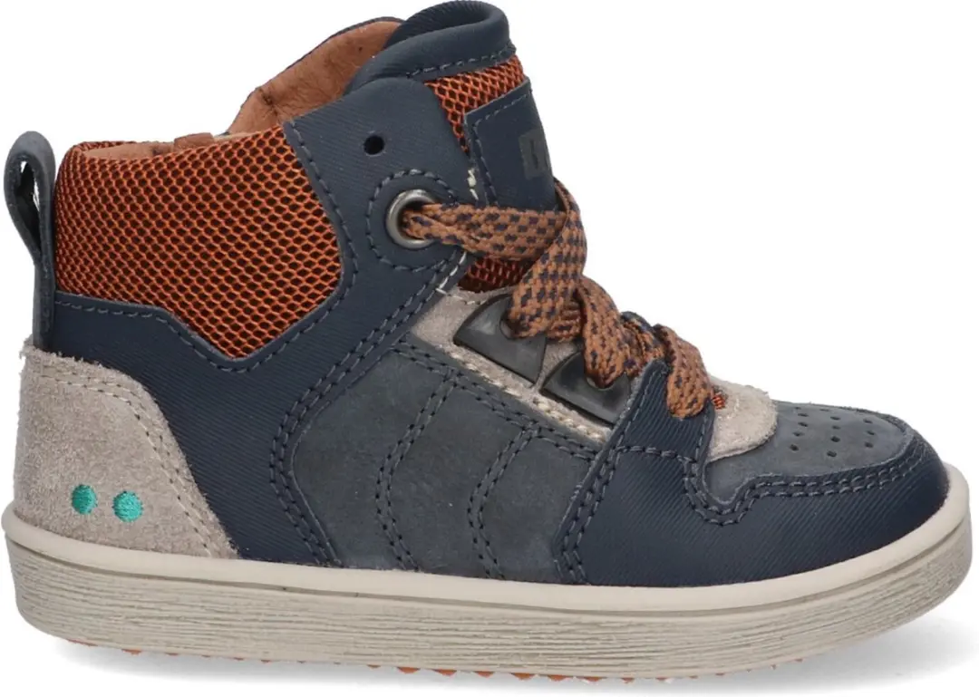 Pascal Pit Hoge Sneakers Jongens Donkerblauw