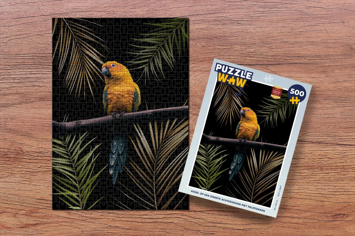 PuzzleWow Varen Papegaai Planten Legpuzzel 500 Stuks - Multicolor