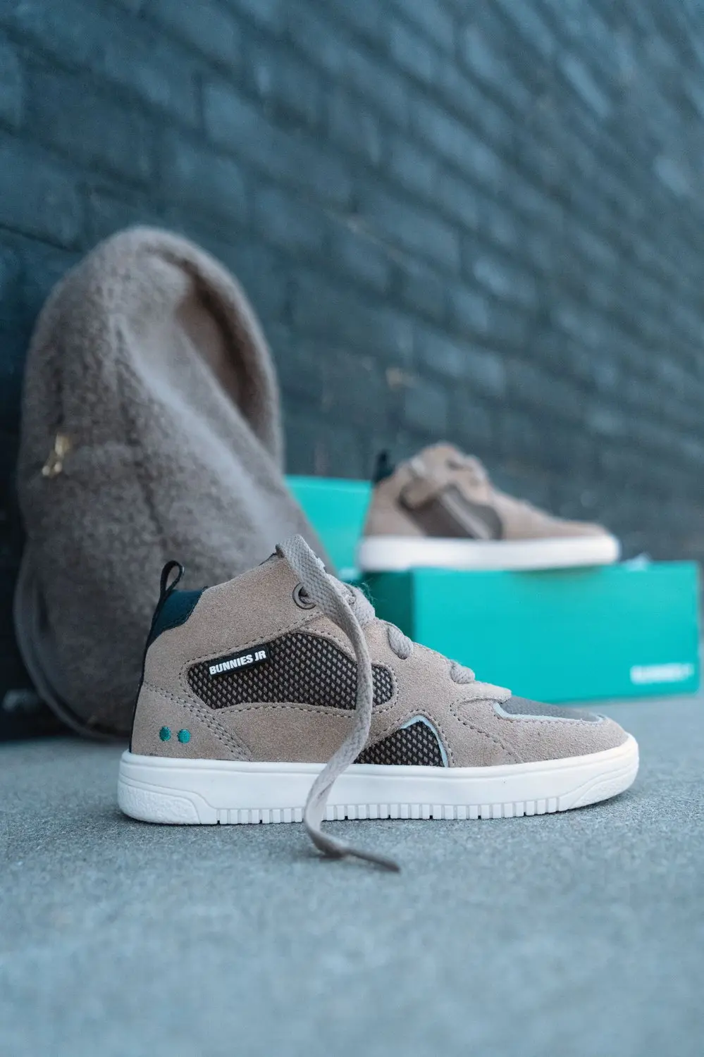 BunniesJR Moos Mellow Hoge Sneakers - Bruin - afbeelding 4 van 6