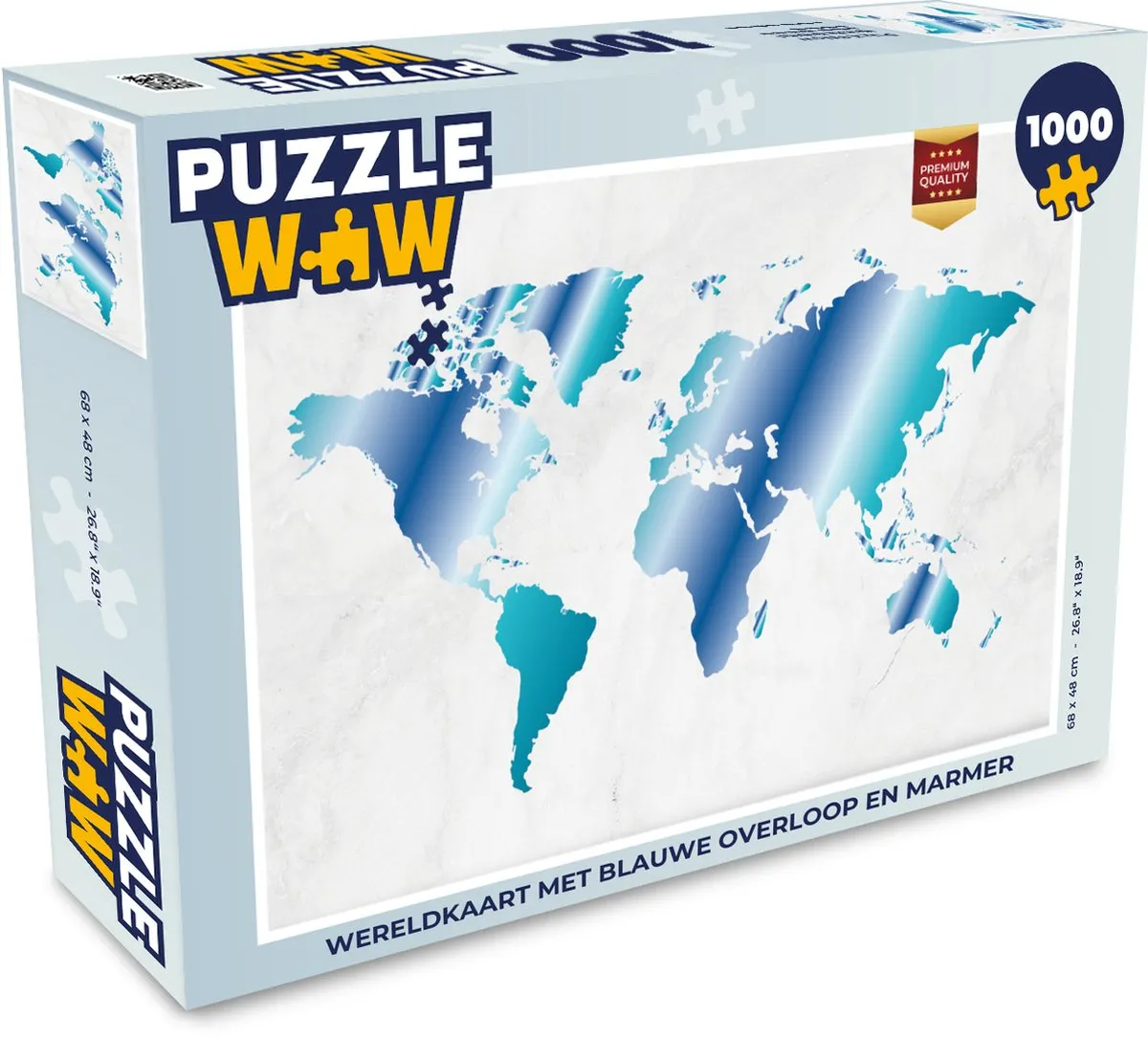 PuzzleWow Wereldkaart Legpuzzel 1000 Stuks