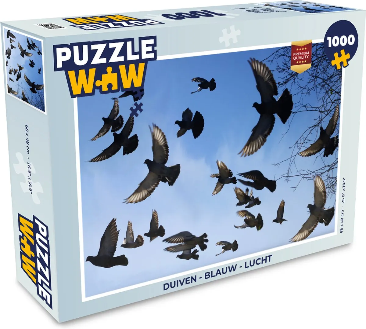 PuzzleWow Duiven Lucht Legpuzzel 1000 Stuks