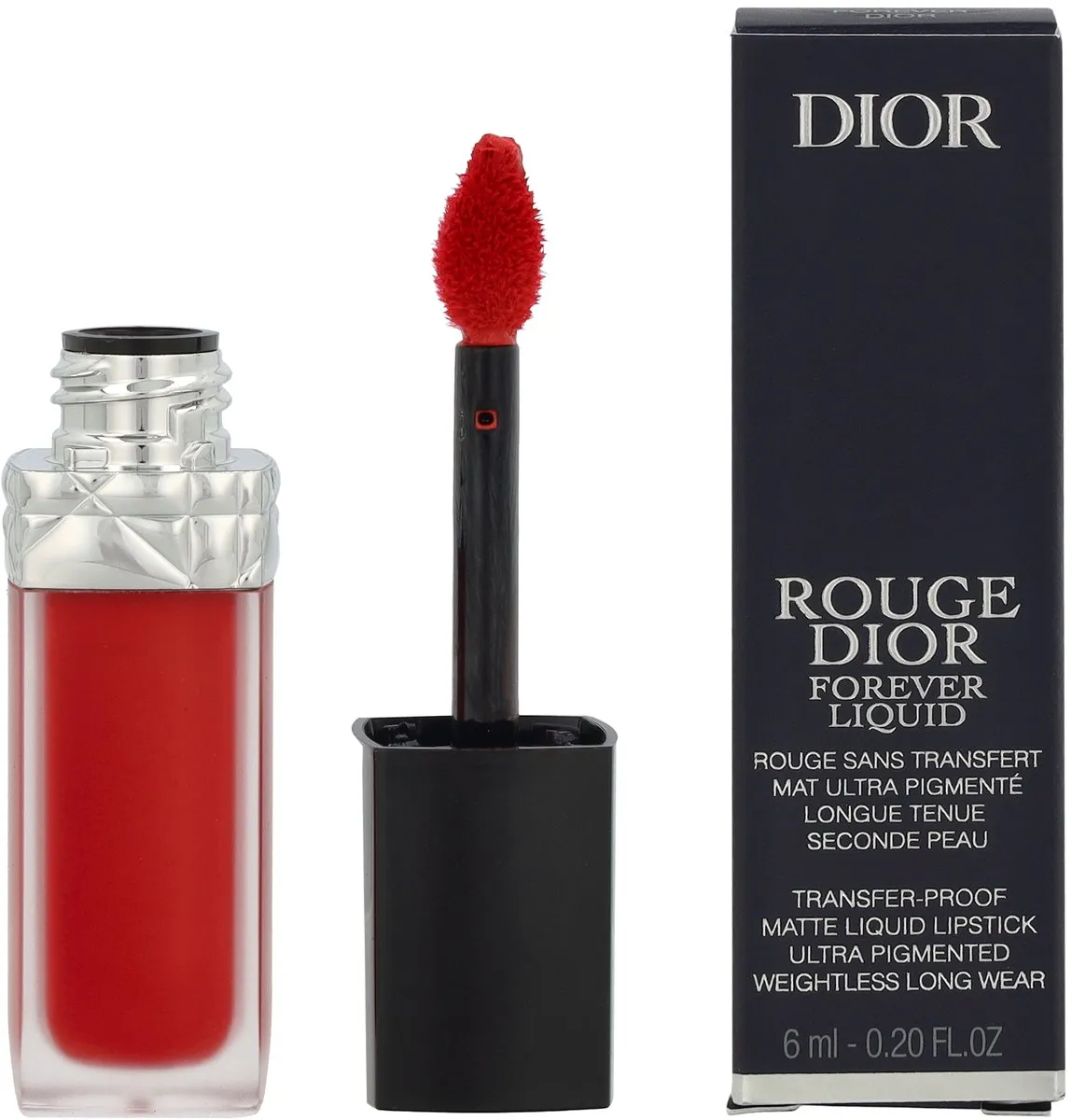 Dior Rouge Forever Liquid Lipstick 999 Forever Dior - 6ml